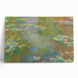 Large black and white stretched canvas of Claude Monet's impressionist artwork.