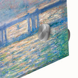 Large abstract wall art print on acrylic, featuring mid-century modernist style with a Monet-inspired design.