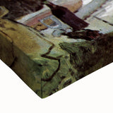 Black and white landscape painting of a serene river scene on large canvas, ideal for bedroom wall art.