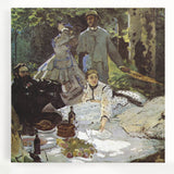 Black and white impressionist painting of a garden on stretched canvas, ideal for kitchen wall art.