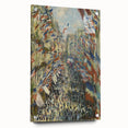 Acrylic print of Claude Monet's impressionist style painting with soft pastel shades, ideal for dining room art.