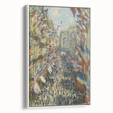 Framed canvas of Claude Monet's colorful artwork, ideal for extra large living room wall decor.