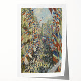 Rolled print of a Claude Monet floral painting in pastel hues, ideal for art wall dining room or classy bathroom wall art.