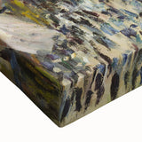 Black and white landscape painting on a large canvas, featuring serene water lilies, ideal for bedroom wall art.