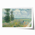 Rolled print of a Claude Monet floral painting in soft pastel colors, ideal for art wall dining room decor.