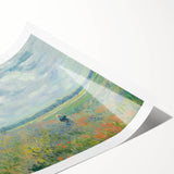 Extra large wall art featuring line art flowers in soft pastel shades on a rolled canvas, ideal for large living room decor.