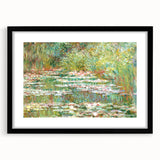 Extra large abstract art print featuring colorful, textured brush strokes on a black framed canvas.