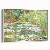 Vintage poster art of Claude Monet painting on framed canvas, featuring colorful art in extra large format.