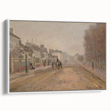 Framed canvas of Claude Monet's vintage poster art featuring colorful water lilies, ideal for living room decor.