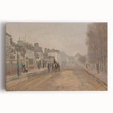 Large black and white canvas print of Claude Monet's impressionist artwork, ideal for kitchen wall art.