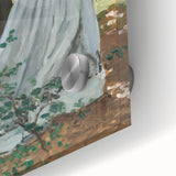 Large abstract wall art by Claude Monet in acrylic print, featuring soft pastel shades, ideal for dining room art.