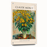 Acrylic glass print of a Monet-inspired abstract design in soft pastel shades, suitable for bedroom or dining room decor.