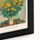 Extra large framed canvas featuring a close-up of Claude Monet's impressionist painting with vibrant colors and textured…