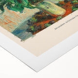 Art deco poster featuring a Claude Monet landscape on rolled canvas, suitable for dining room walls.