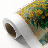 Art Deco style poster of Claude Monet's artwork, featuring pastel shades on rolled canvas, ideal for nursery wall art.