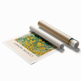 Extra large rolled canvas print featuring a Claude Monet floral design in soft pastel shades.
