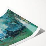 Extra large wall art featuring line art flowers in soft pastel shades on rolled print, ideal for large living room decor.