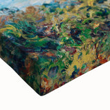 Black and white landscape painting by Claude Monet on stretched canvas, ideal for bedroom wall art.