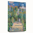 Acrylic print of Claude Monet's impressionist artwork, featuring soft pastel tones, ideal for bedroom or dining room decor.