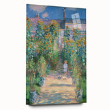 Large abstract wall art print of Claude Monet's impressionist style on acrylic glass, with muted tones.