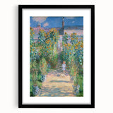 Extra large abstract art print of a colorful, textured scene on a black framed canvas, ideal for living room decor.