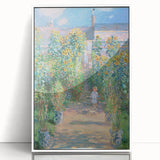 Acrylic framed print of Claude Monet's impressionist painting, featuring soft pastel colors, ideal for nursery wall art.