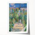 Rolled print of Claude Monet's floral art with soft pastel shades, perfect for art wall dining room or classy bathroom.