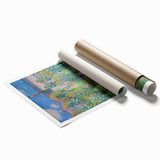 Extra large rolled print of Claude Monet's floral art in soft pastel shades.