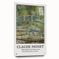 Acrylic print of Claude Monet's impressionistic landscape in soft blue and green tones.