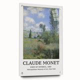 Acrylic print of Claude Monet-inspired impressionist landscape in soft pastel shades, suitable for dining room decor.