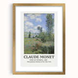 Extra large abstract art print of a Claude Monet painting, featuring textured brush strokes in muted green and blue.