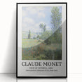 Large abstract wall art depicting a Monet-inspired landscape in muted earth tones on a framed acrylic.