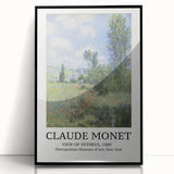 Large abstract wall art depicting a Monet-inspired landscape in muted earth tones on a framed acrylic.