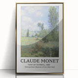 Large art print of a Monet painting, featuring soft pastel colors and impressionist style in a gold frame.