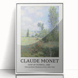 Framed acrylic print of a Claude Monet painting, featuring soft pastel colors, ideal for nursery wall art.