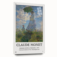 Claude Monet-inspired large abstract wall art on acrylic glass, featuring soft pastel colors.