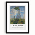Extra large wall art featuring a colorful, abstract Claude Monet inspired print on textured canvas, framed in black.