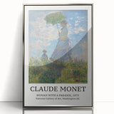 Mid-century modernist art by Claude Monet, featuring pastel hues on a framed acrylic print, suitable for nursery wall art.
