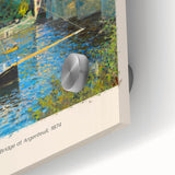 Large abstract wall art by Claude Monet in mid-century modernist style, featuring soft pastel shades on acrylic glass.