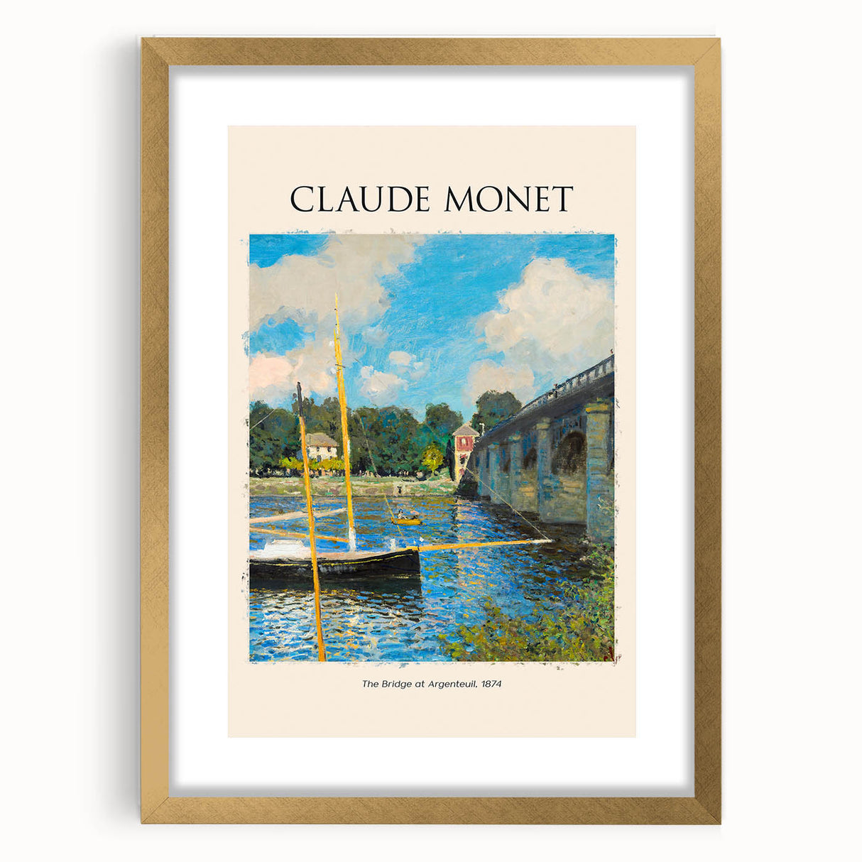 Extra large wall art featuring a Claude Monet inspired abstract print with textured brush strokes in soft pastel tones.