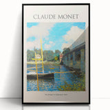 Large abstract wall art by Claude Monet featuring soft pastel colors on a framed acrylic, suitable for modern art wall decor.
