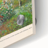 Large abstract wall art by Claude Monet in acrylic, featuring muted water lily themes, ideal for dining room ambiance.