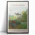 Large abstract wall art depicting a Claude Monet-inspired scene, with soft pastel hues on black framed acrylic.