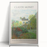 Modern art wall decor depicting Claude Monet's impressionistic lilies on a white framed acrylic, suitable for nursery.