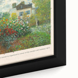 Extra large framed canvas featuring a textured replica of Claude Monet's impressionist artwork in vibrant colors.