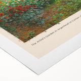 Art deco poster featuring a Claude Monet landscape in soft pastel tones on rolled canvas, suitable for dining room walls.