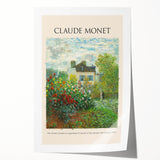 Rolled print of Claude Monet painting featuring water lilies in soft blue and green hues, ideal for art wall dining room.