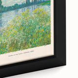 Extra large black framed canvas of Claude Monet's impressionist painting with vibrant, textured colors.