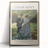 Framed acrylic print of a Claude Monet painting featuring soft pastel colors, ideal for modern art wall decor.
