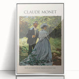 Acrylic print of Claude Monet's artwork featuring soft pastel colors, framed in white, suitable for modern nursery decor.